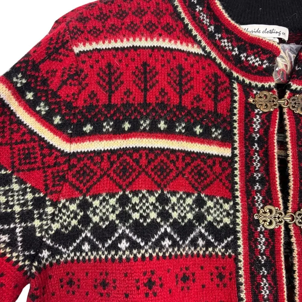 Telluride Clothing Co 100% wool Nordic pattern grandmacore size Medium - Picture 3 of 6